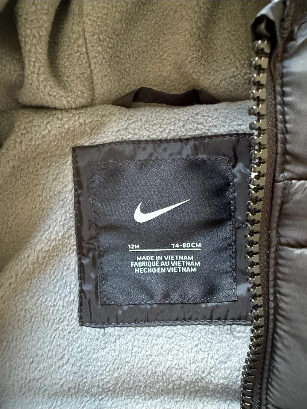 Nike Toddler Black Hooded Puffer Coat